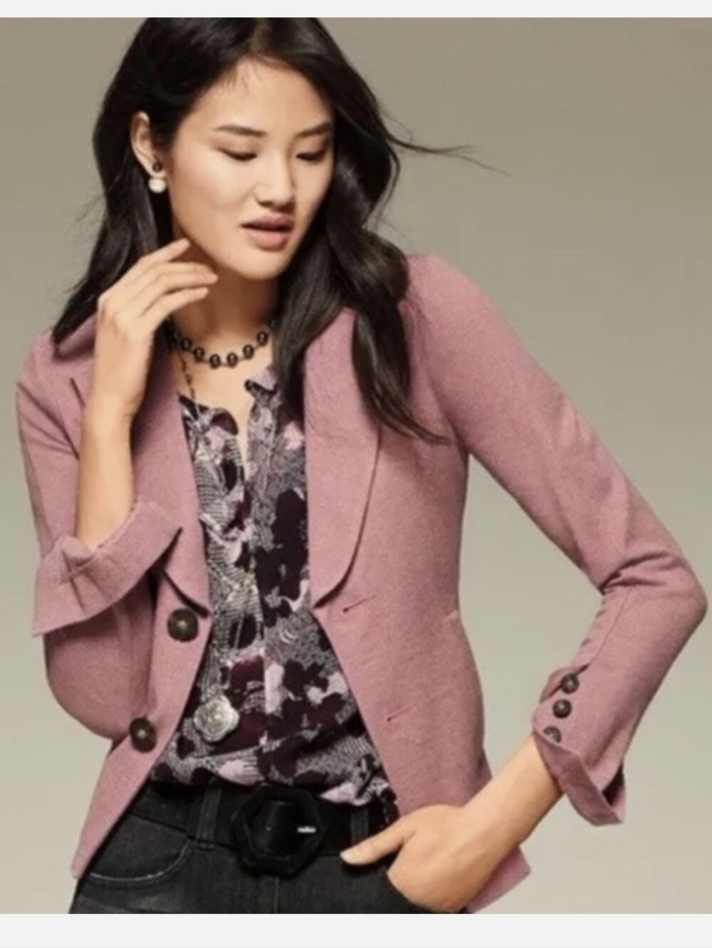 NWOT CABI Applaud Mauve Pink Blazer Jacket Womens Size 8 - Picture 2 of 9